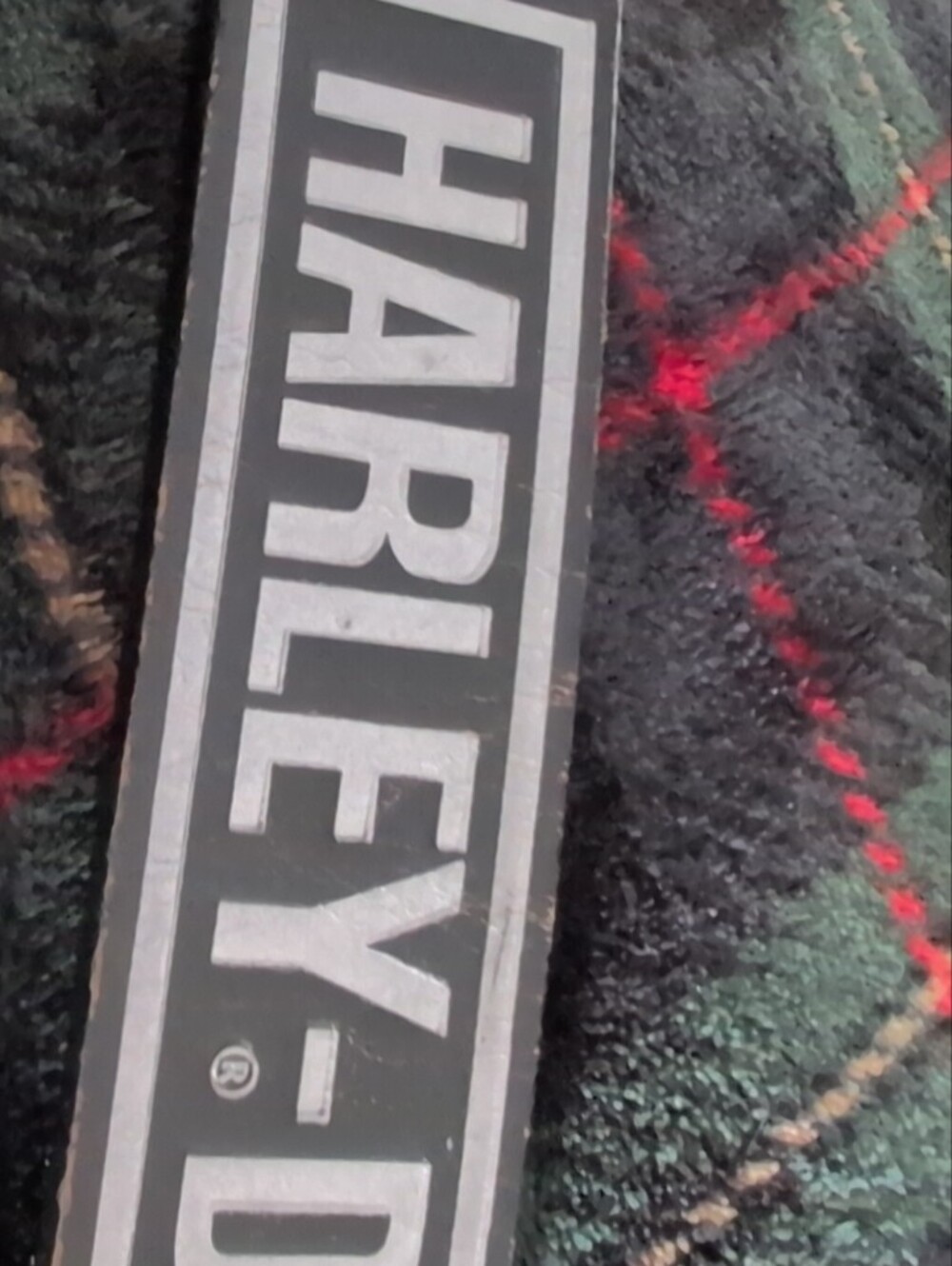 Harley-Davidson Black & Silver Leather Belt Size 38. Vintage.